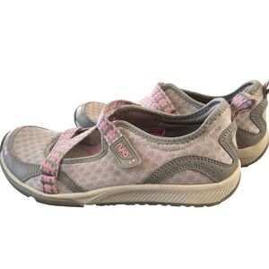 Ryka Women's Gray &‎ Pink Mary Jane Strap Walking Comfort Shoes